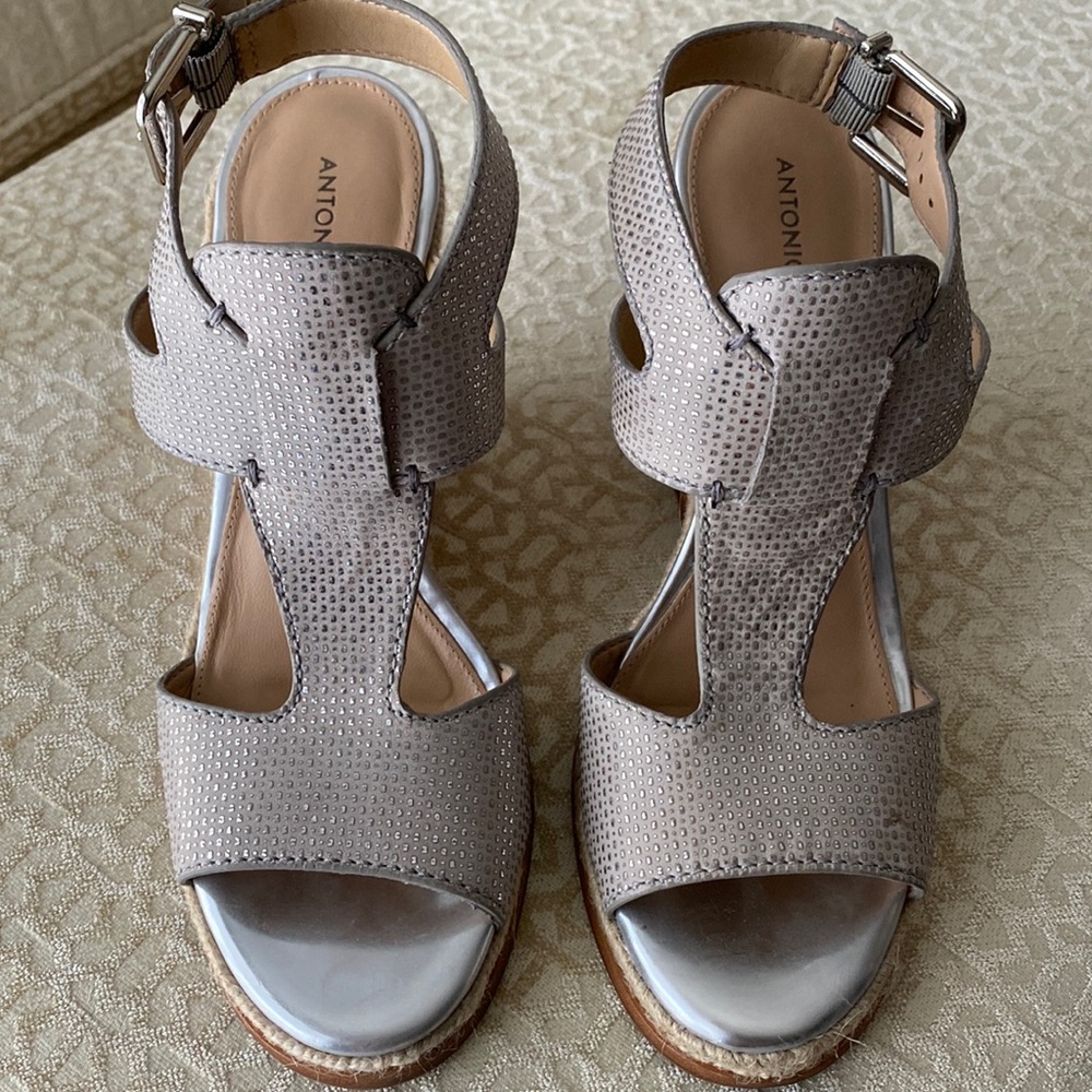 Antonio Melani wedge cork heel sandals